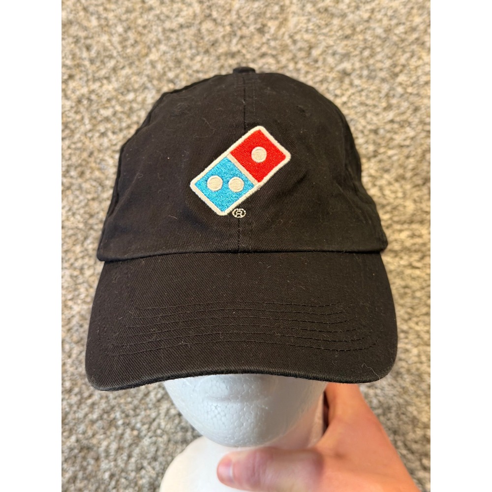 Domino's Pizza Hat Mens OS Black Domino's Gear Baseball Cap Adjustable